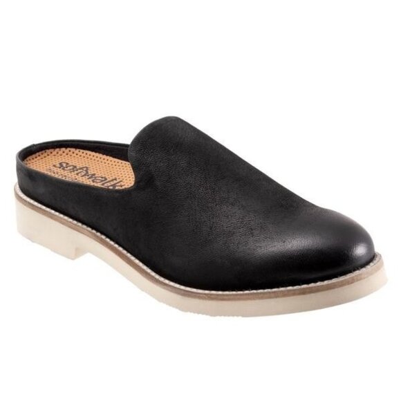 Softwalk Wolcott Loafer Mule Black Leather 8 Narrow $114 - Picture 5 of 5